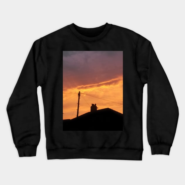 Industrial Sunset Crewneck Sweatshirt by JadeGair